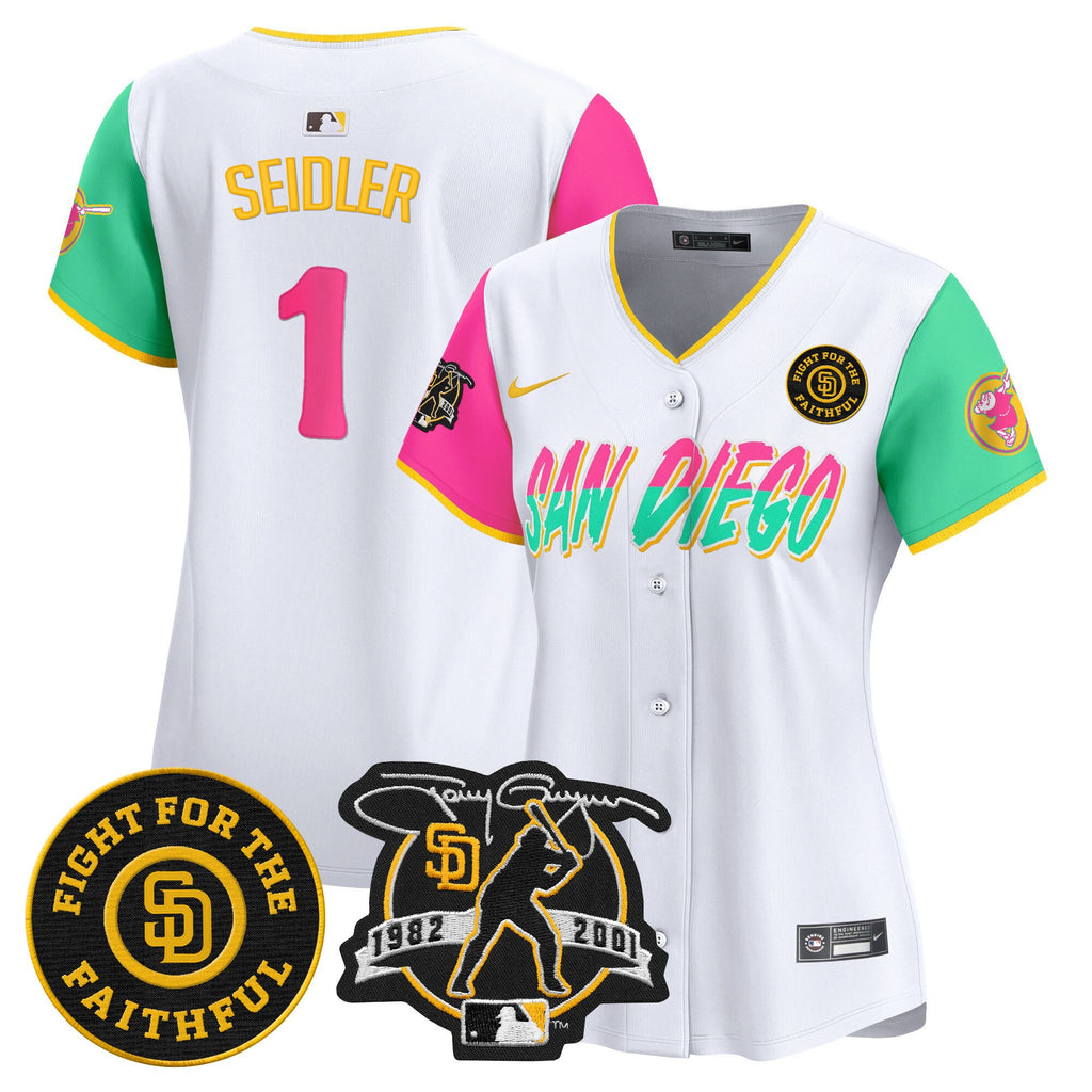 Women’s Tony Gwynn & Faithful Patch Vapor Premier Limited Jersey