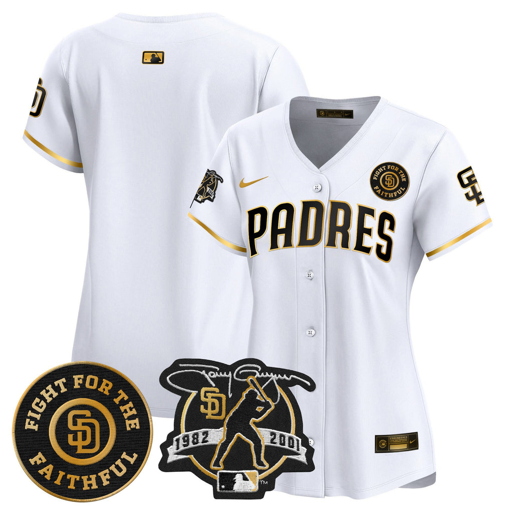 Women’s Tony Gwynn & Faithful Patch Vapor Premier Limited Jersey