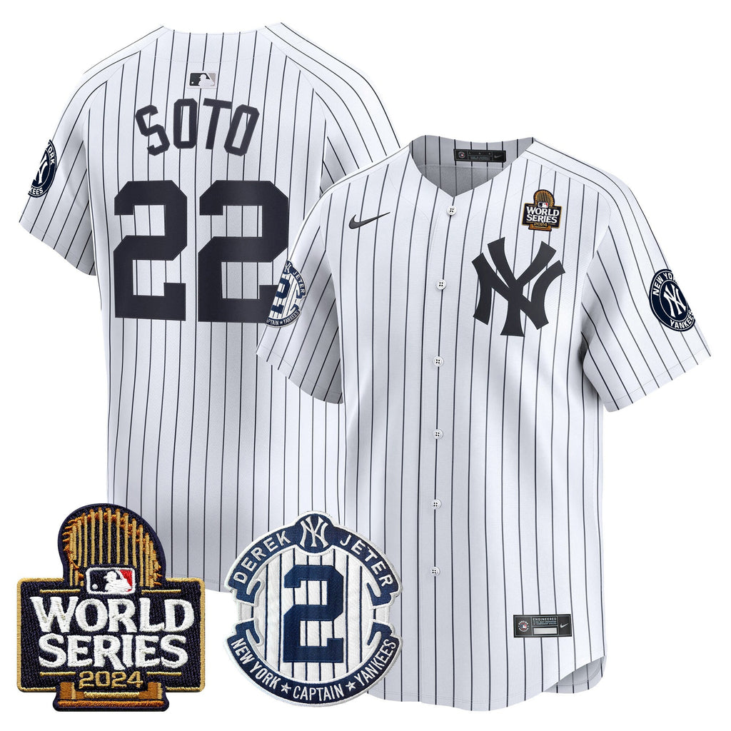 Men’s Derek Jeter Patch 2024 World Series Vapor Premier Limited Jersey