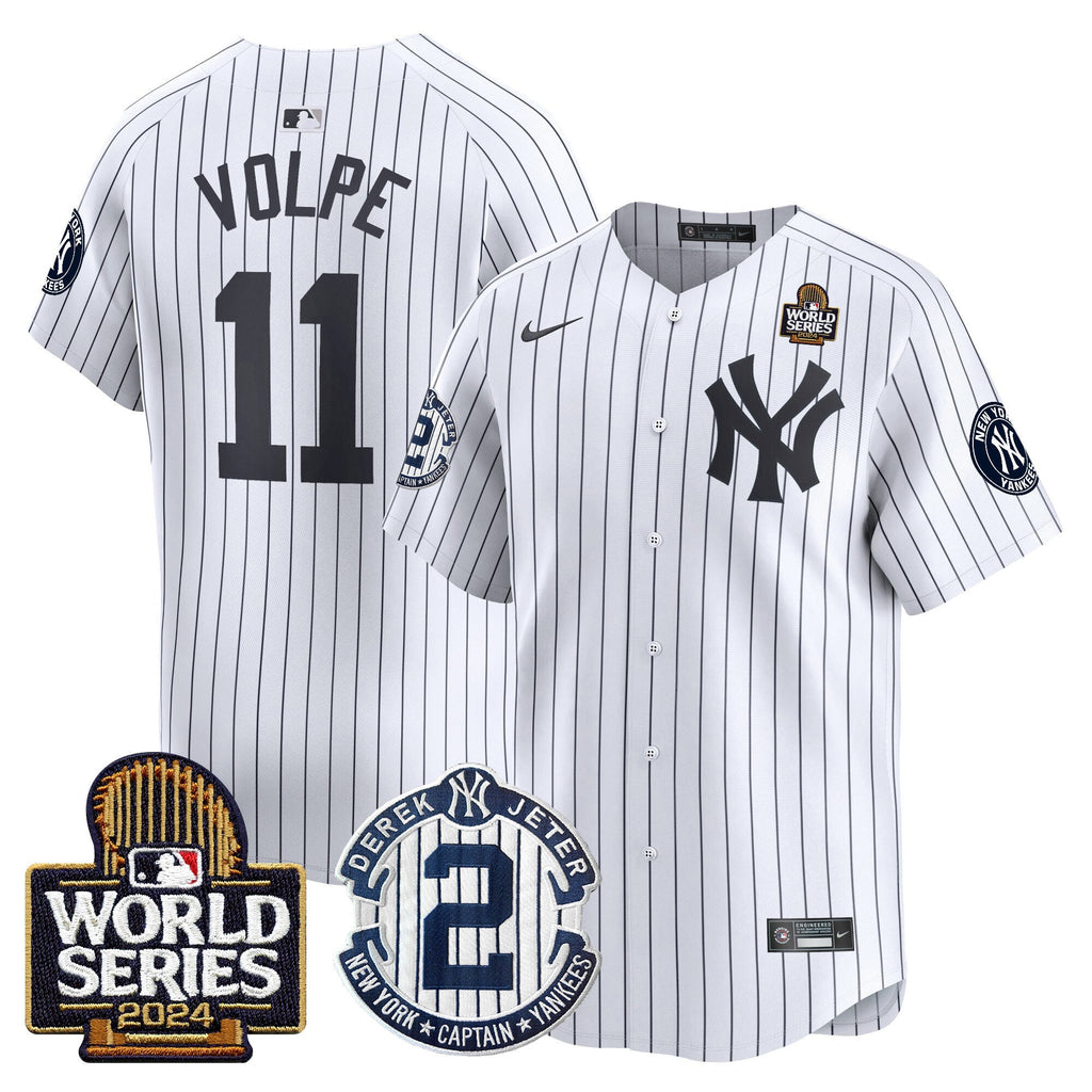 Men’s Derek Jeter Patch 2024 World Series Vapor Premier Limited Jersey