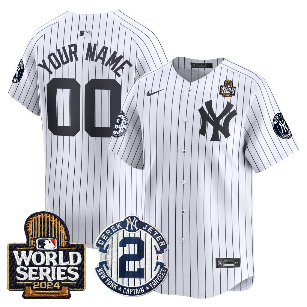 Derek Jeter Patch 2024 World Series Vapor Premier Limited Custom Jersey