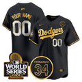 Fernando Valenzuela Memorial & 2024 World Series Patch Vapor Premier Limited Custom Jersey