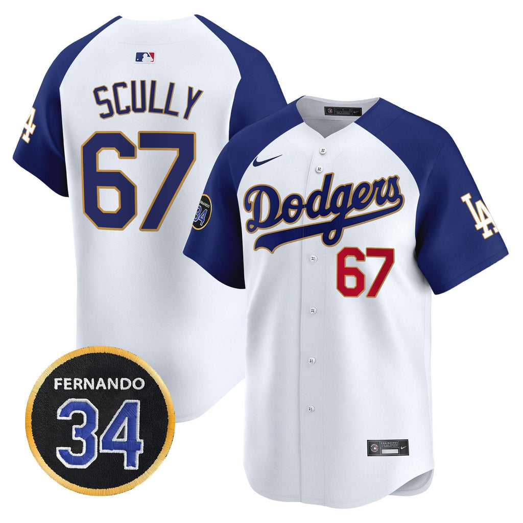 Men’s Fernando Valenzuela Memorial Patch Vapor Premier Limited Jersey
