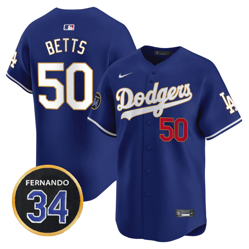 Men’s Fernando Valenzuela Memorial Patch Vapor Premier Limited Jersey