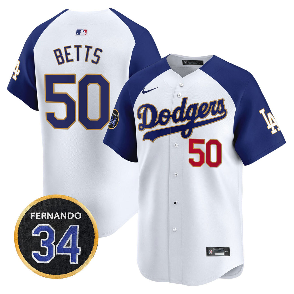 Men’s Fernando Valenzuela Memorial Patch Vapor Premier Limited Jersey