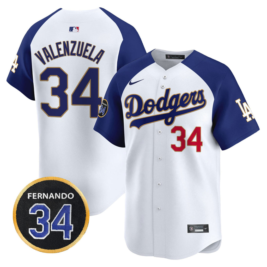 Men’s Fernando Valenzuela Memorial Patch Vapor Premier Limited Jersey