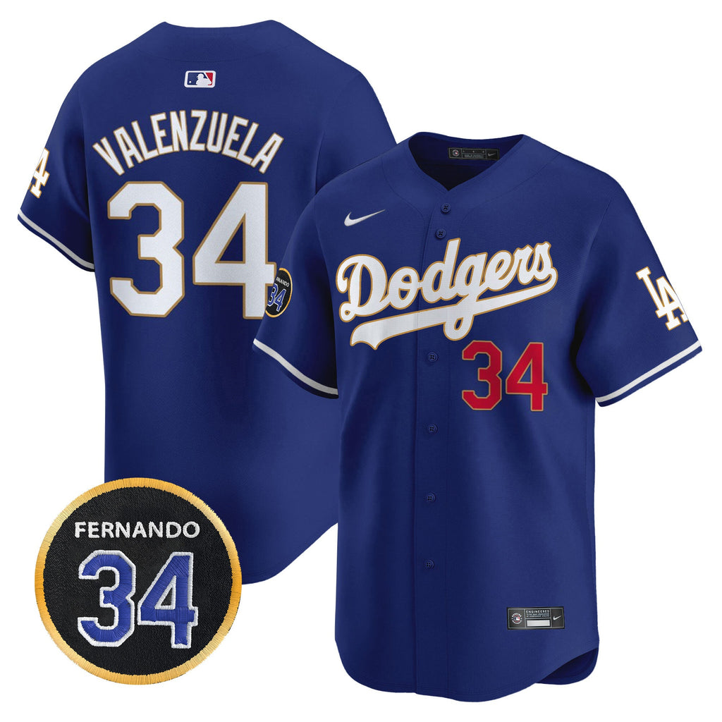 Men’s Fernando Valenzuela Memorial Patch Vapor Premier Limited Jersey