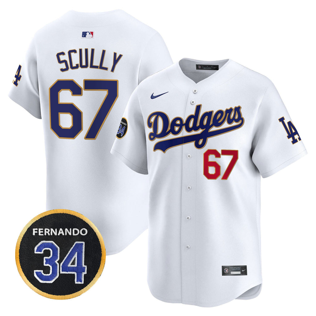 Men’s Fernando Valenzuela Memorial Patch Vapor Premier Limited Jersey