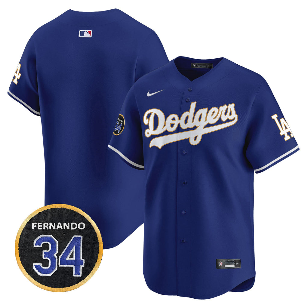 Men’s Fernando Valenzuela Memorial Patch Vapor Premier Limited Jersey