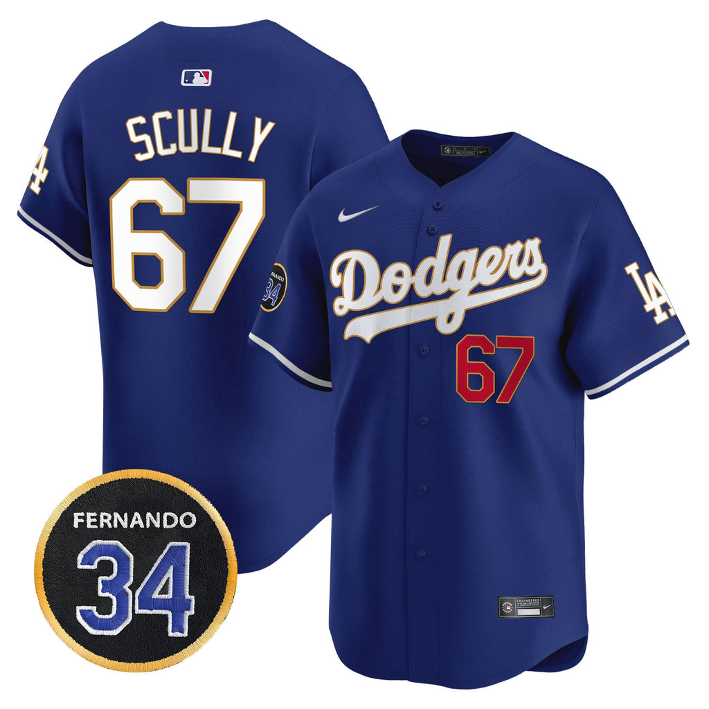 Men’s Fernando Valenzuela Memorial Patch Vapor Premier Limited Jersey