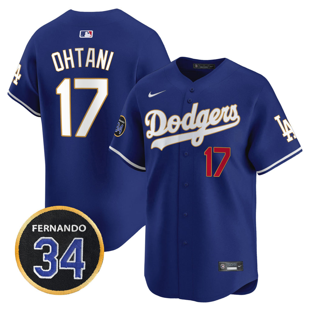 Men’s Fernando Valenzuela Memorial Patch Vapor Premier Limited Jersey