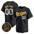 Fernando Valenzuela Memorial Patch Vapor Premier Limited Custom Jersey