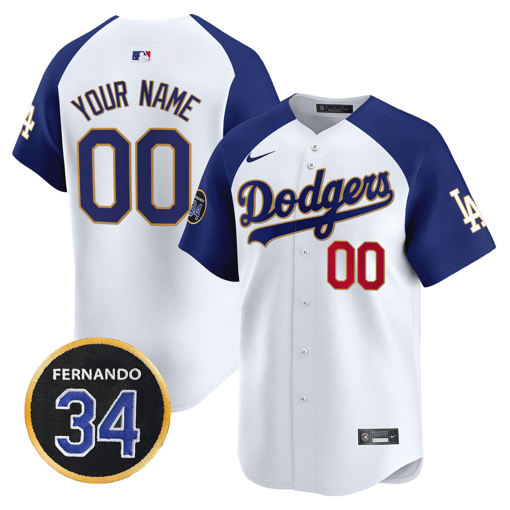 Fernando Valenzuela Memorial Patch Vapor Premier Limited Custom Jersey