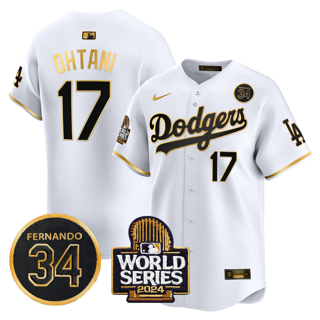 Men’s Fernando Valenzuela & 2024 World Series Patch Vapor Premier Limited Jersey V2