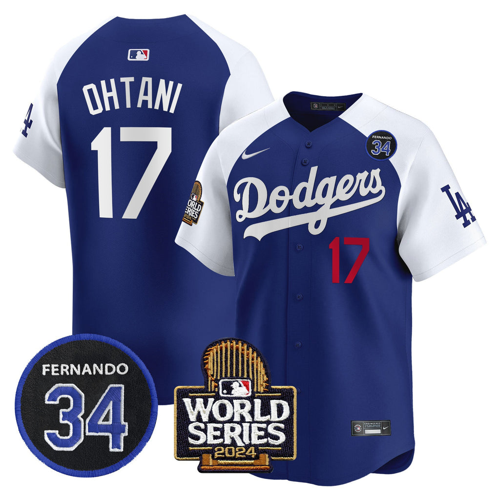 Men’s Fernando Valenzuela & 2024 World Series Patch Vapor Premier Limited Jersey V2