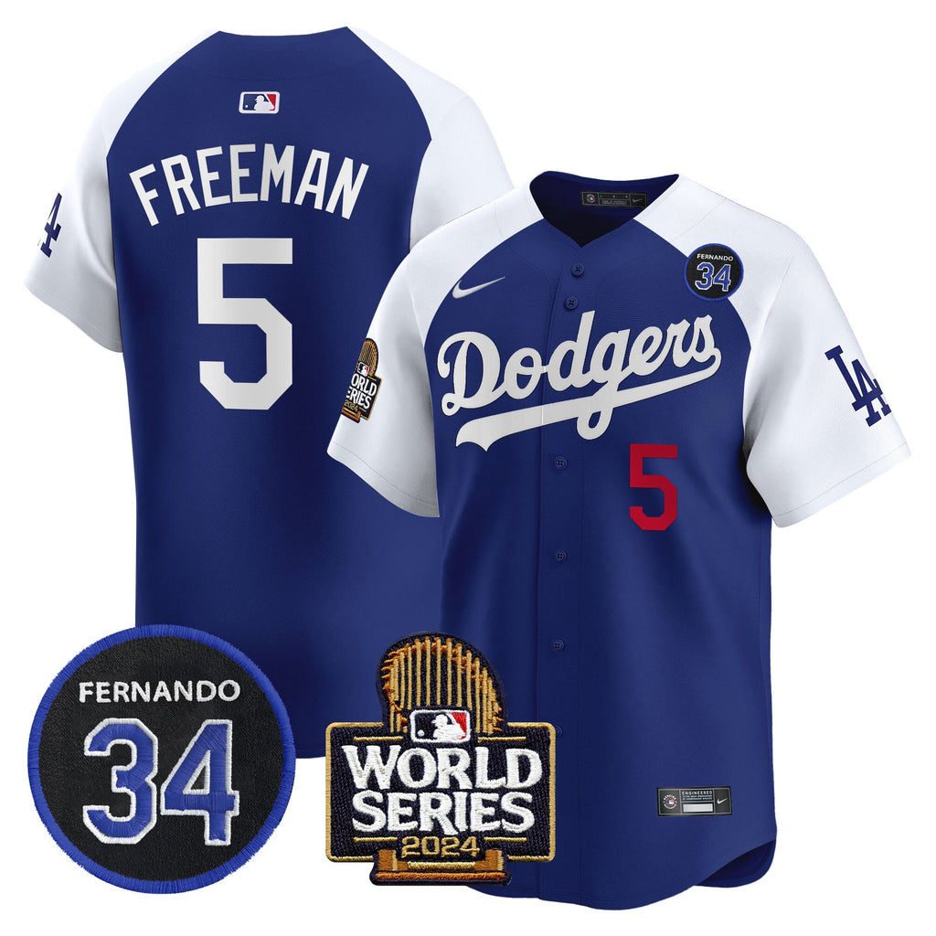 Men’s Fernando Valenzuela & 2024 World Series Patch Vapor Premier Limited Jersey V2