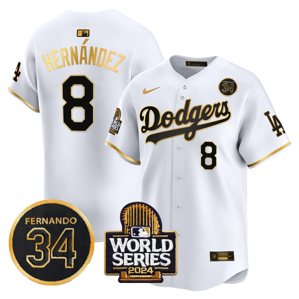 Men’s Fernando Valenzuela & 2024 World Series Patch Vapor Premier Limited Jersey V2