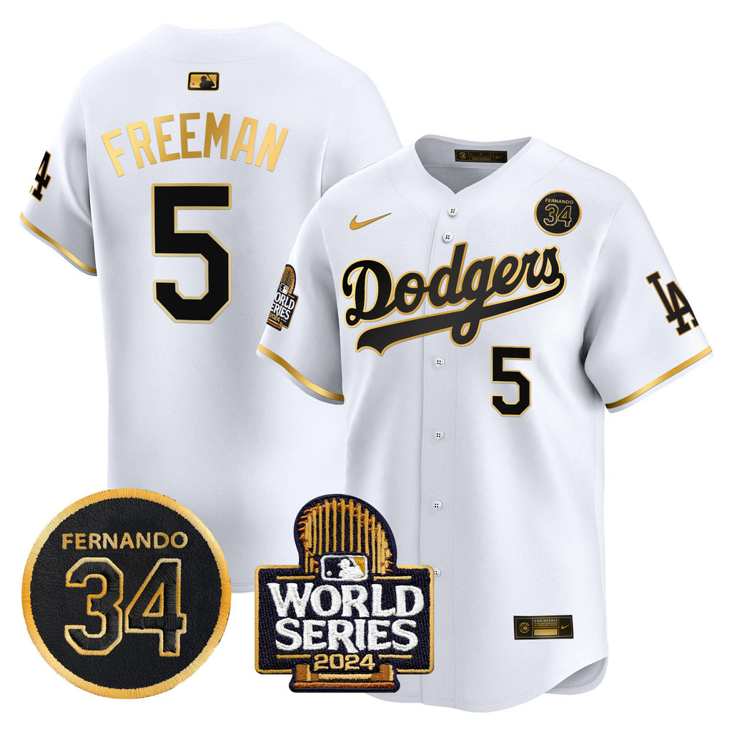 Men’s Fernando Valenzuela & 2024 World Series Patch Vapor Premier Limited Jersey V2