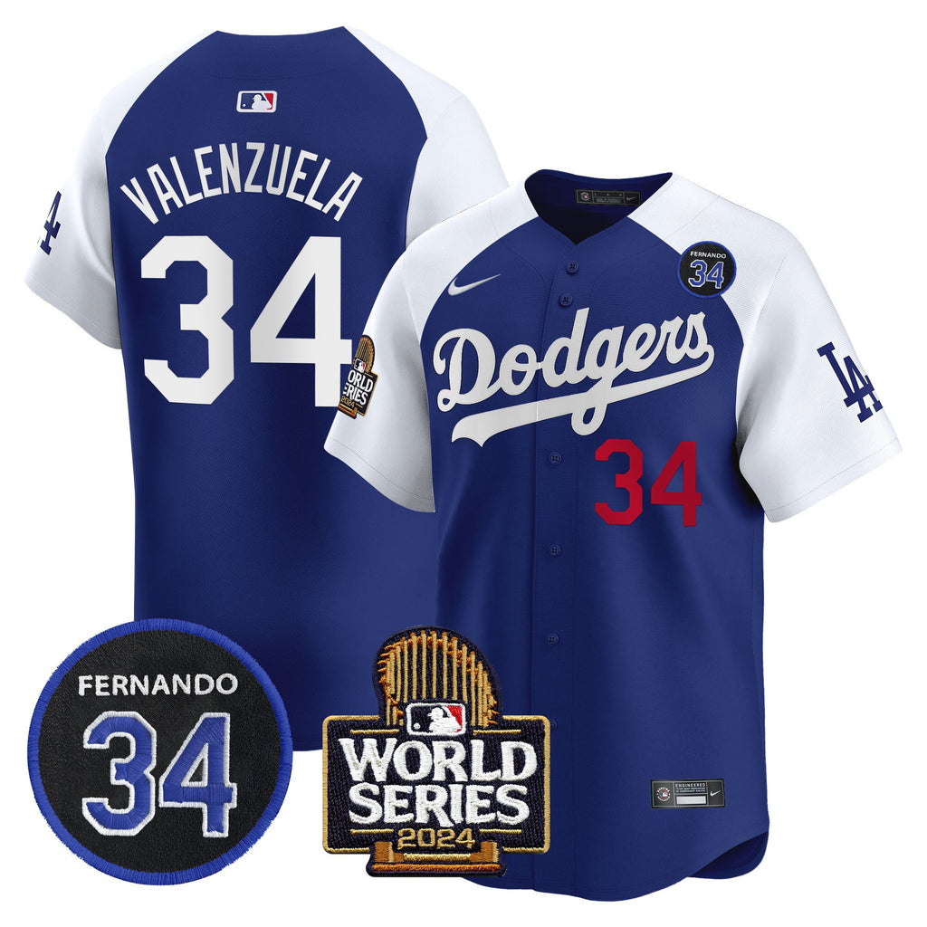 Men’s Fernando Valenzuela & 2024 World Series Patch Vapor Premier Limited Jersey V2