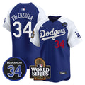 Men’s Fernando Valenzuela & 2024 World Series Patch Vapor Premier Limited Jersey V2