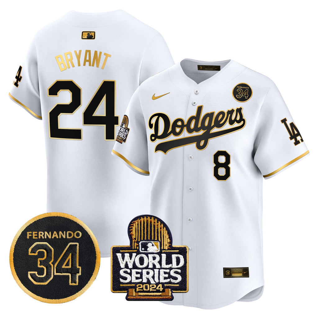 Men’s Fernando Valenzuela & 2024 World Series Patch Vapor Premier Limited Jersey V2