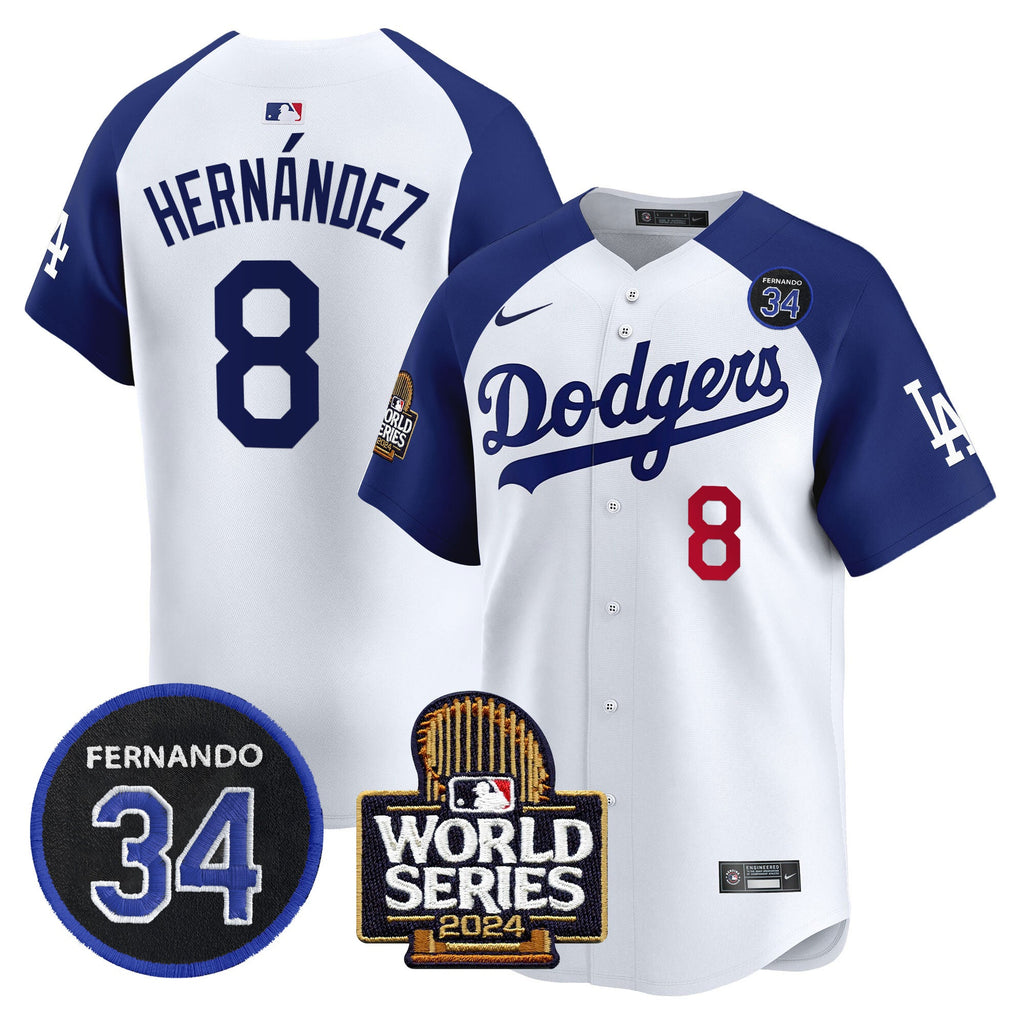 Men’s Fernando Valenzuela & 2024 World Series Patch Vapor Premier Limited Jersey V2