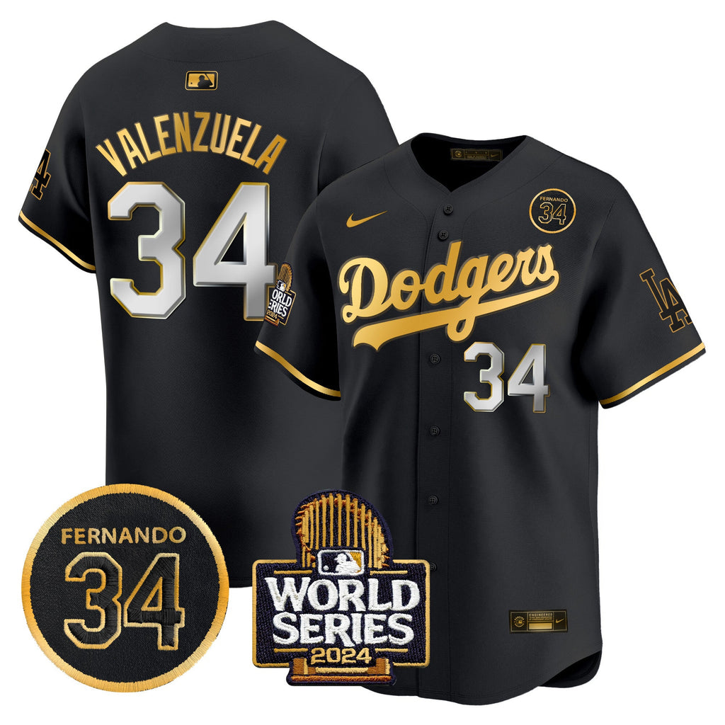 Men’s Fernando Valenzuela & 2024 World Series Patch Vapor Premier Limited Jersey V2