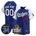 Fernando Valenzuela & 2024 World Series Patch Vapor Premier Limited Custom Jersey V2