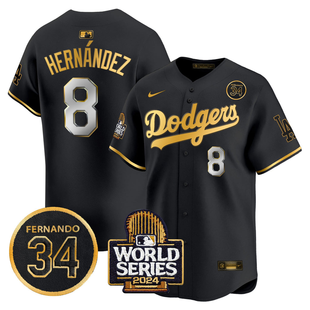 Men’s Fernando Valenzuela & 2024 World Series Patch Vapor Premier Limited Jersey V2