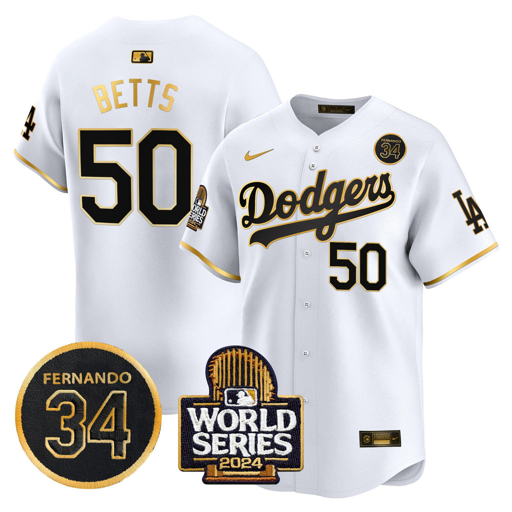 Men’s Fernando Valenzuela & 2024 World Series Patch Vapor Premier Limited Jersey V2