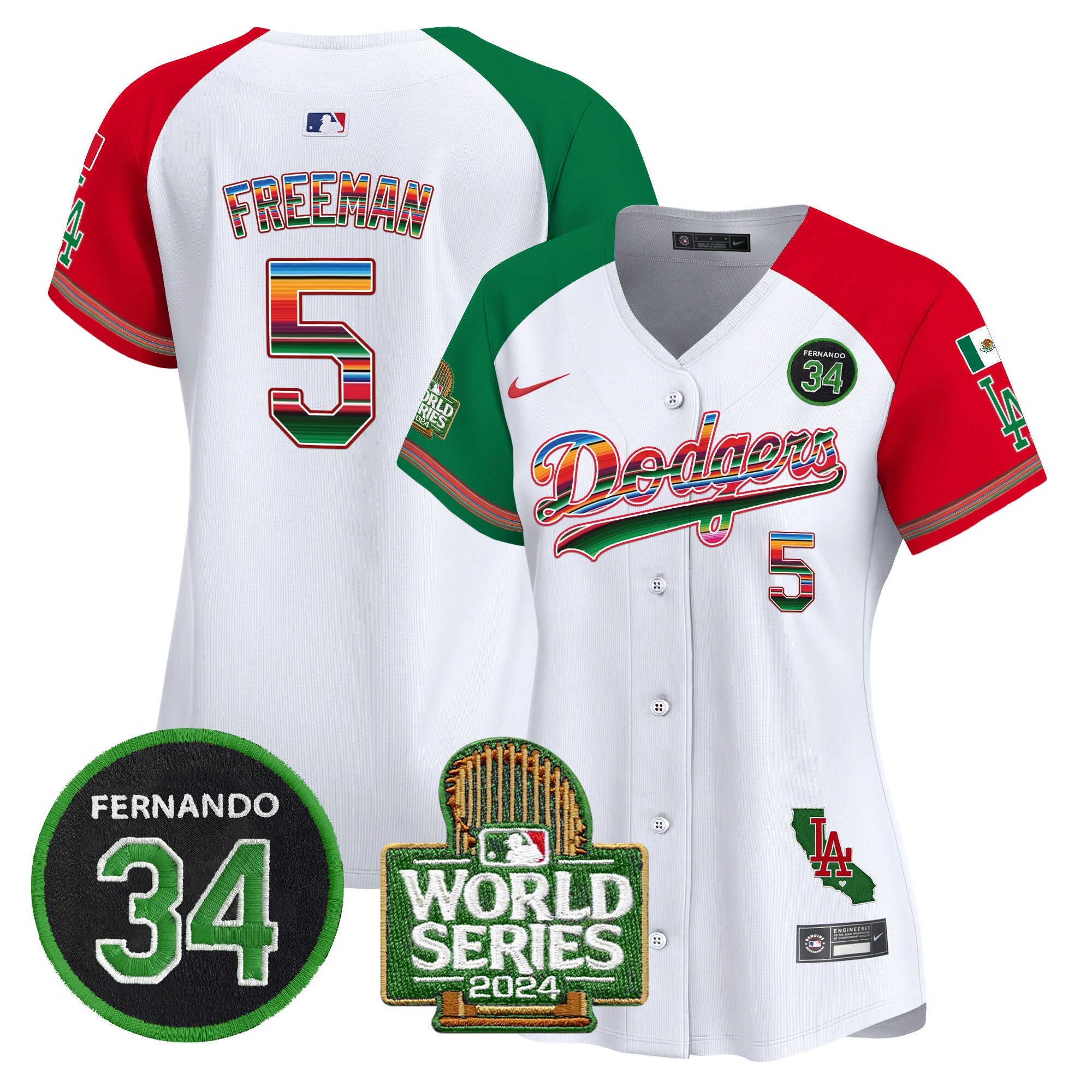 Women’s Mexico Fernando Memorial & 2024 World Series Patch Vapor Premier Limited Jersey