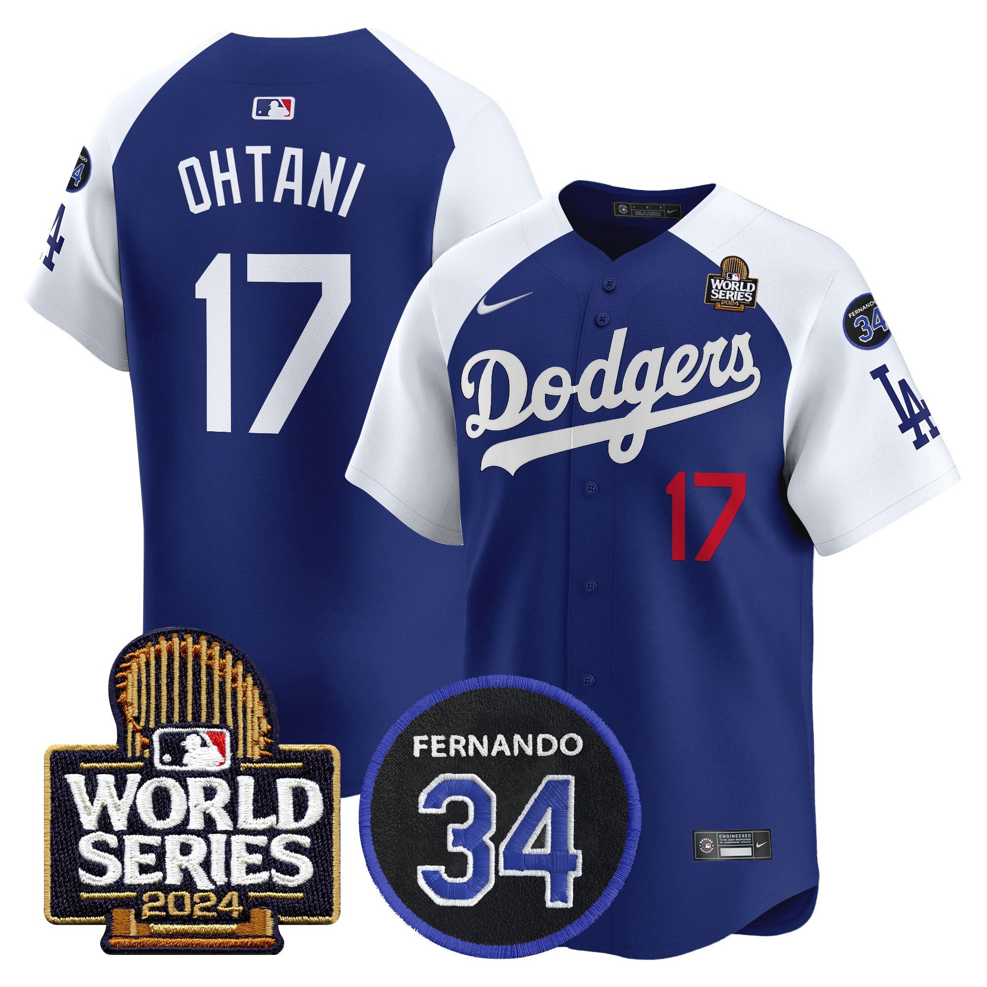 Men’s Fernando Memorial & 2024 World Series Patch Vapor Premier Limited Jersey V2