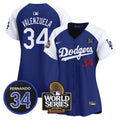 Women’s Fernando Valenzuela & 2024 World Series Patch Vapor Premier Limited Jersey V2
