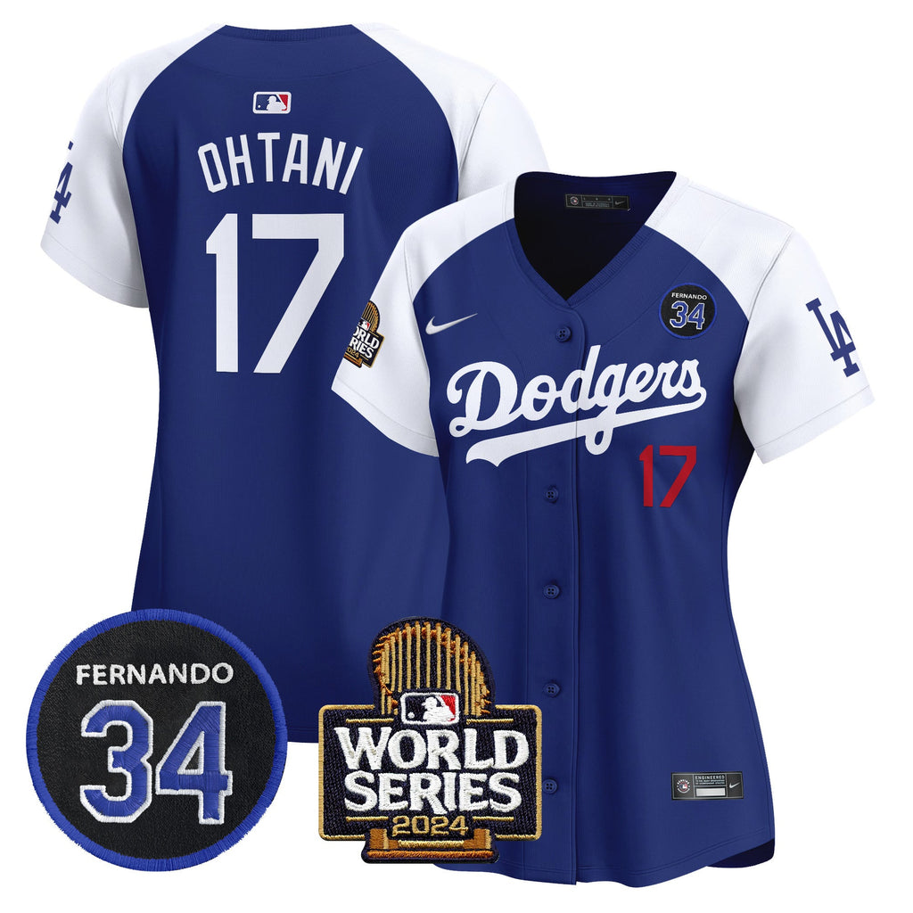 Women’s Fernando Valenzuela & 2024 World Series Patch Vapor Premier Limited Jersey V2