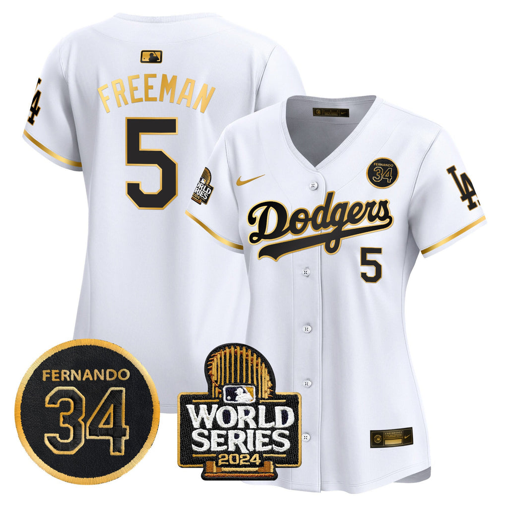 Women’s Fernando Valenzuela & 2024 World Series Patch Vapor Premier Limited Jersey V2