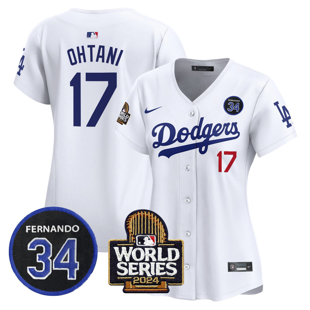 Women’s Fernando Valenzuela & 2024 World Series Patch Vapor Premier Limited Jersey V2