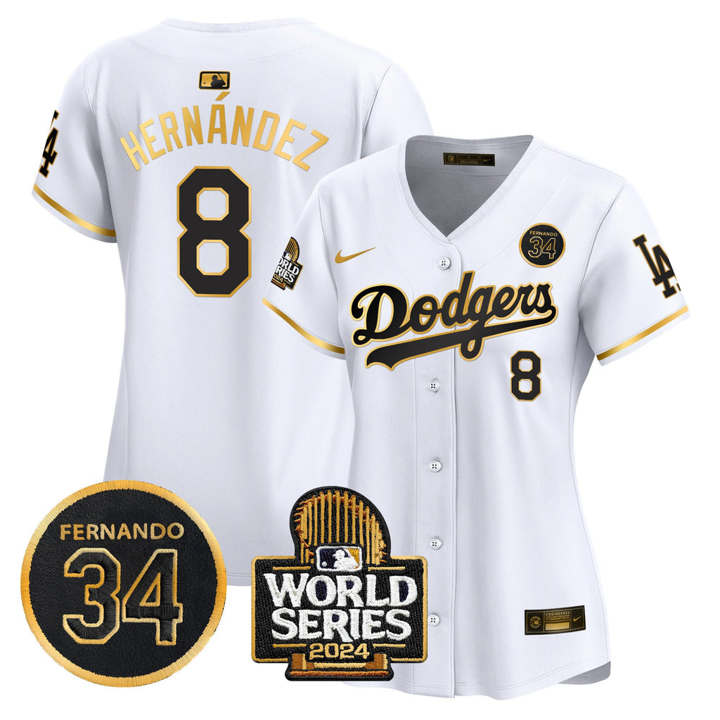Women’s Fernando Valenzuela & 2024 World Series Patch Vapor Premier Limited Jersey V2