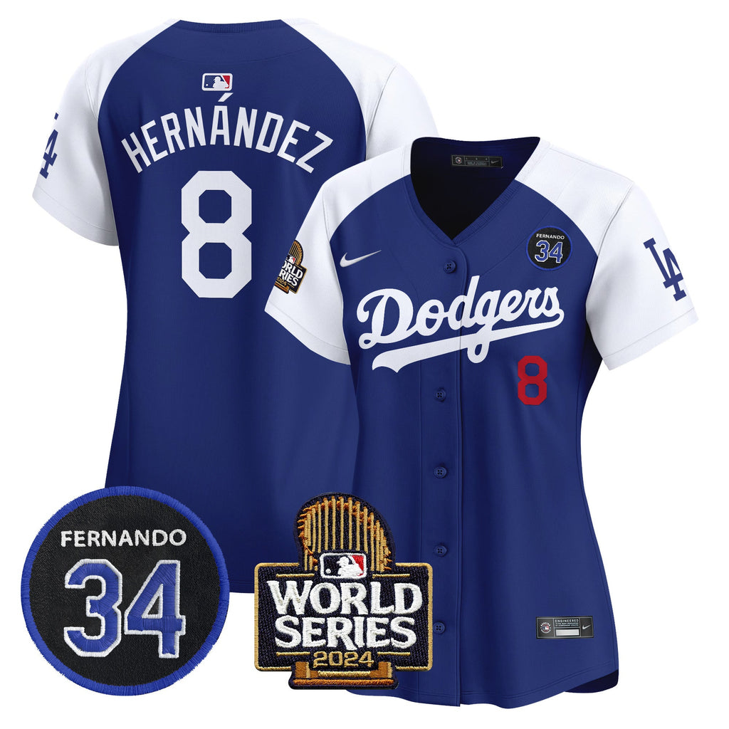 Women’s Fernando Valenzuela & 2024 World Series Patch Vapor Premier Limited Jersey V2