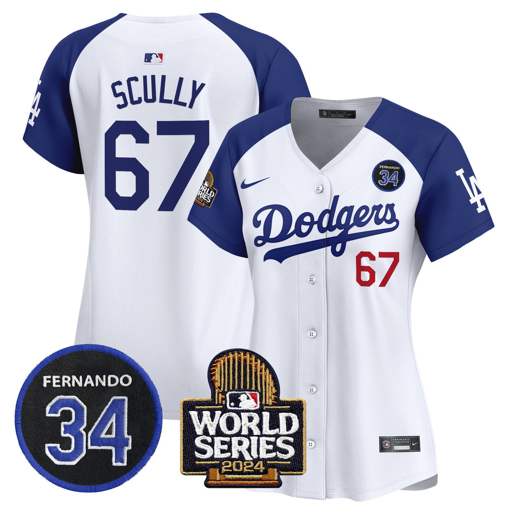 Women’s Fernando Valenzuela & 2024 World Series Patch Vapor Premier Limited Jersey V2
