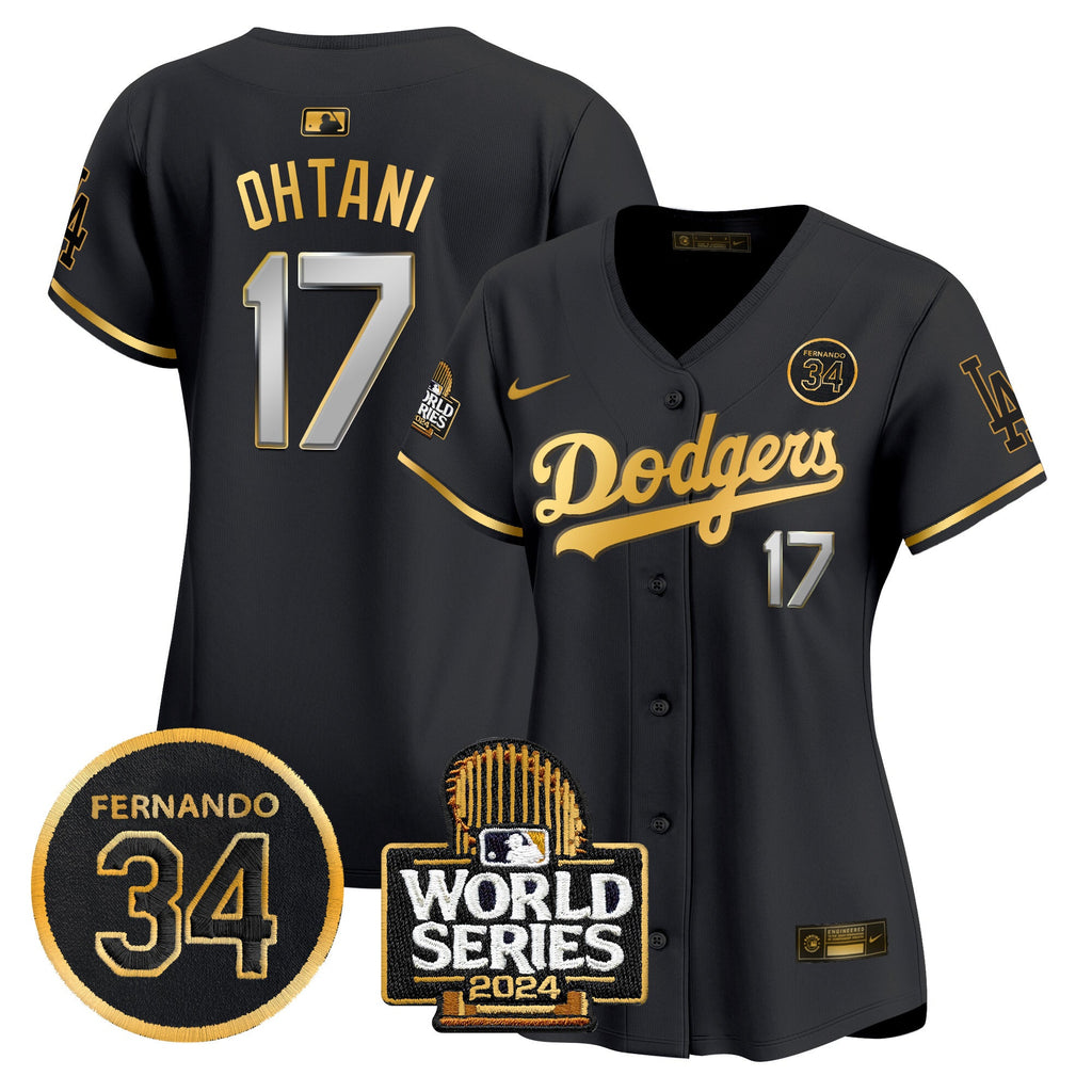 Women’s Fernando Valenzuela & 2024 World Series Patch Vapor Premier Limited Jersey V2