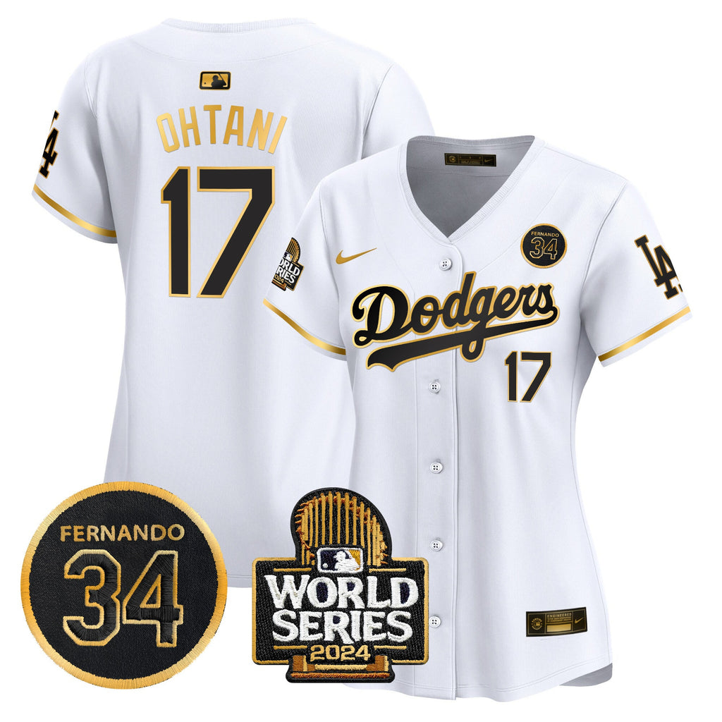 Women’s Fernando Valenzuela & 2024 World Series Patch Vapor Premier Limited Jersey V2