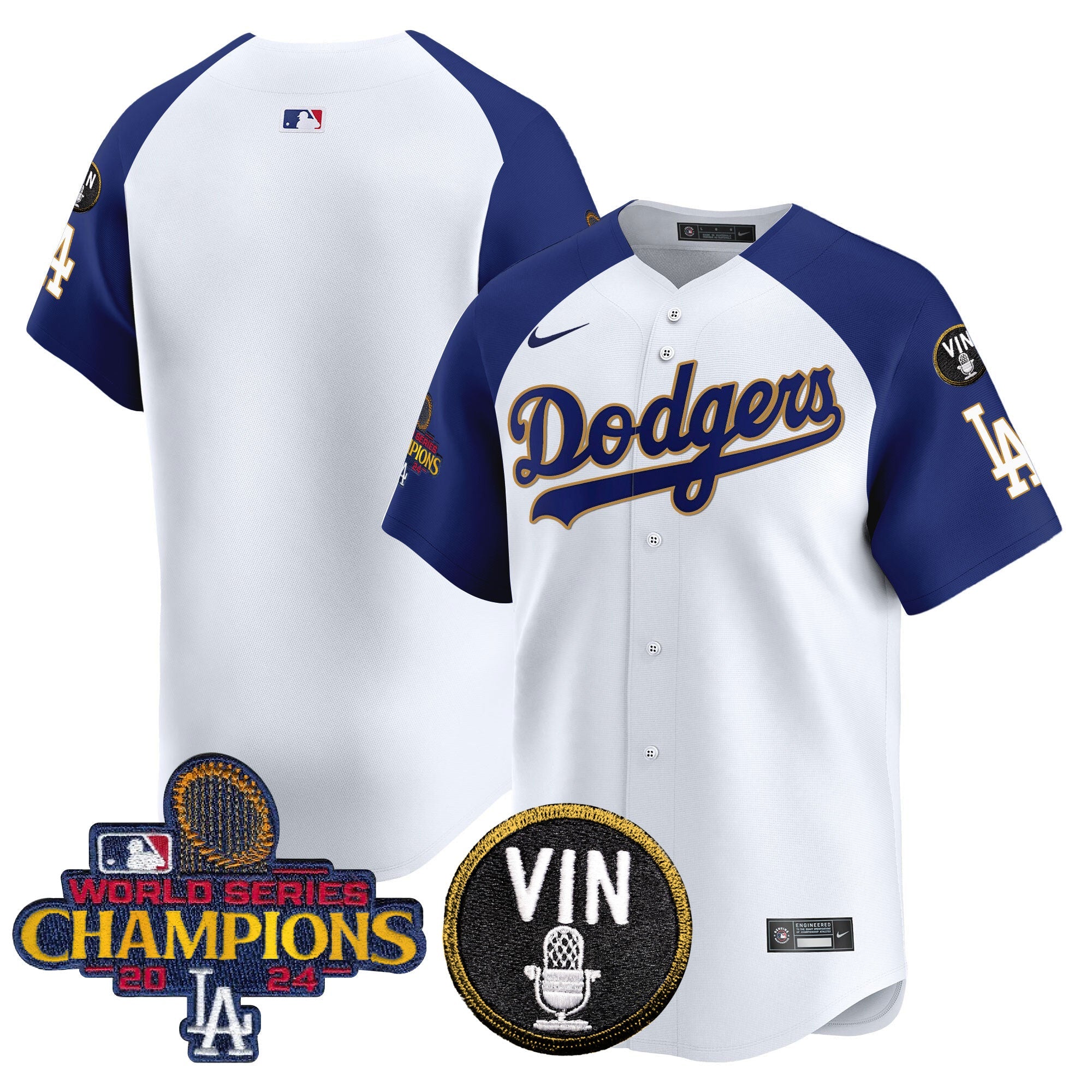 Men’s 2024 World Series Champions Gold Trim Vapor Premier Limited Jersey V3