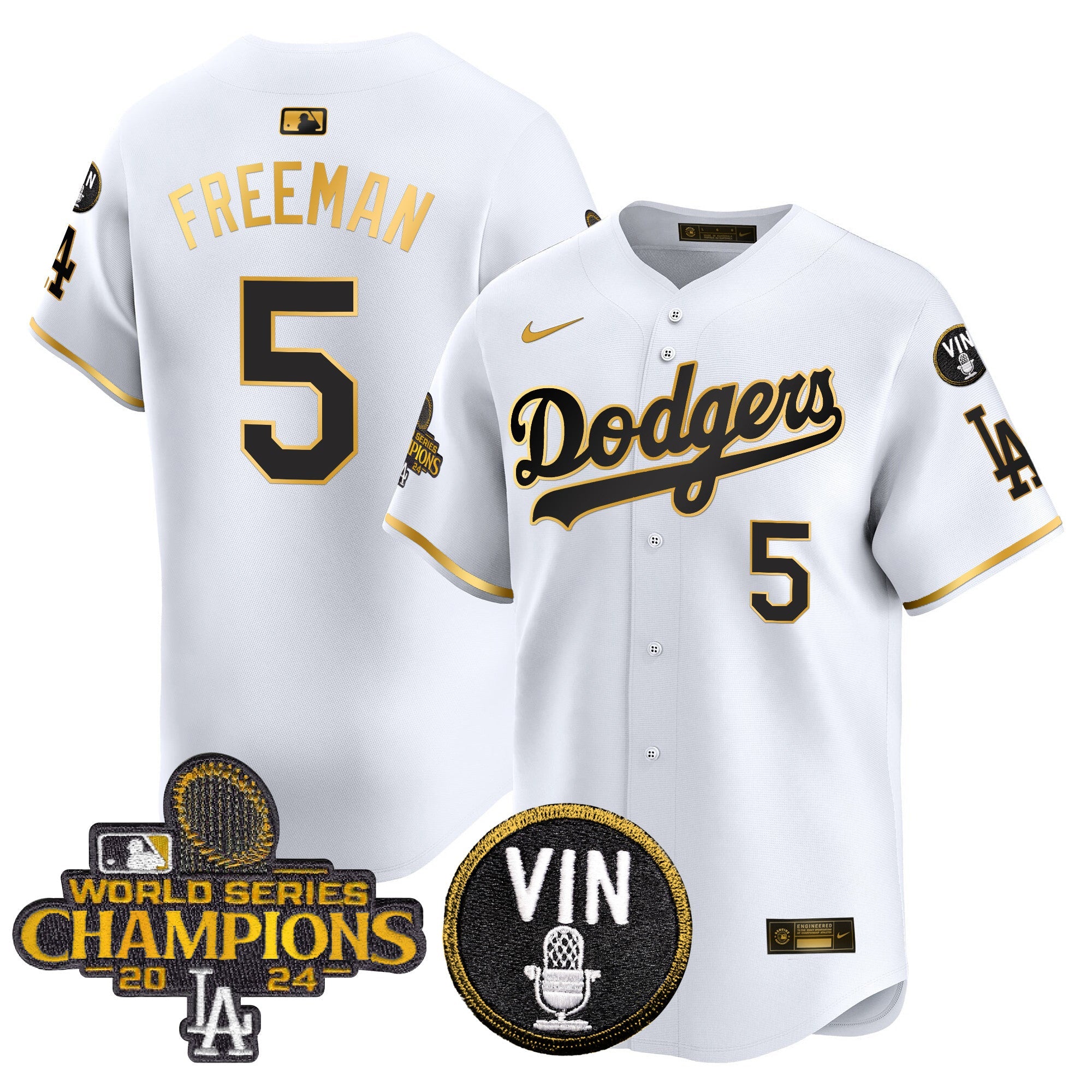 Men’s 2024 World Series Champions Gold Trim Vapor Premier Limited Jersey V3