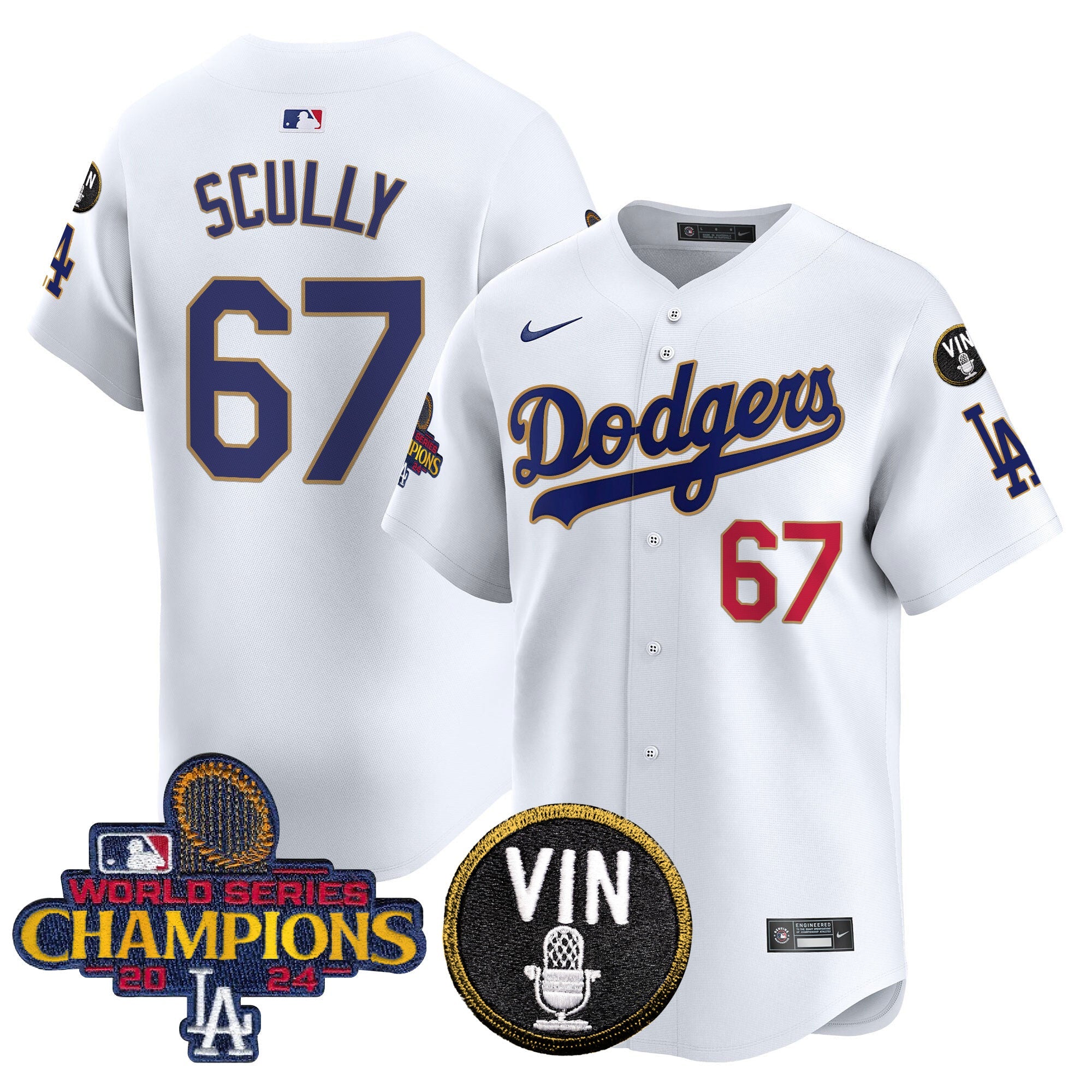 Men’s 2024 World Series Champions Gold Trim Vapor Premier Limited Jersey V3