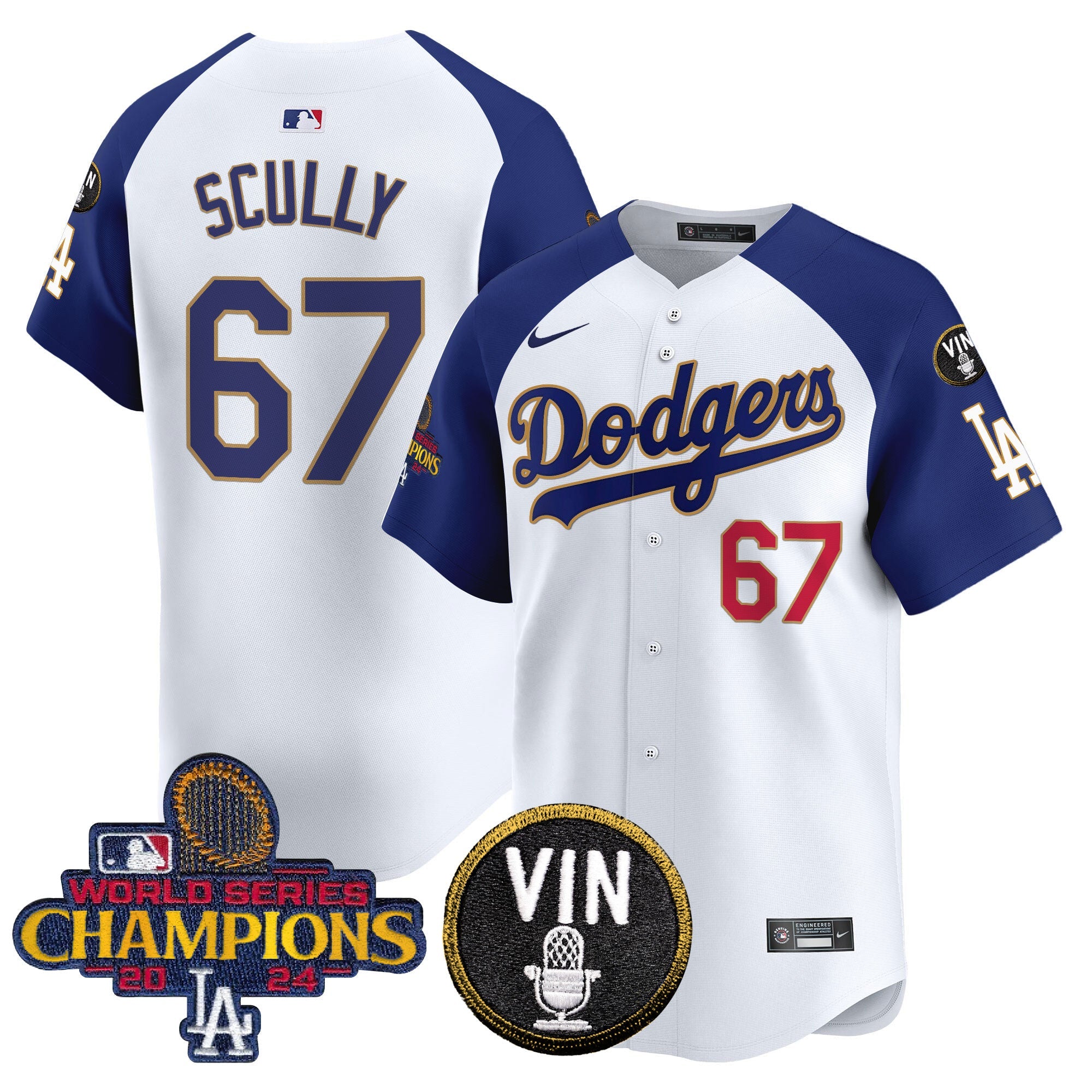 Men’s 2024 World Series Champions Gold Trim Vapor Premier Limited Jersey V3