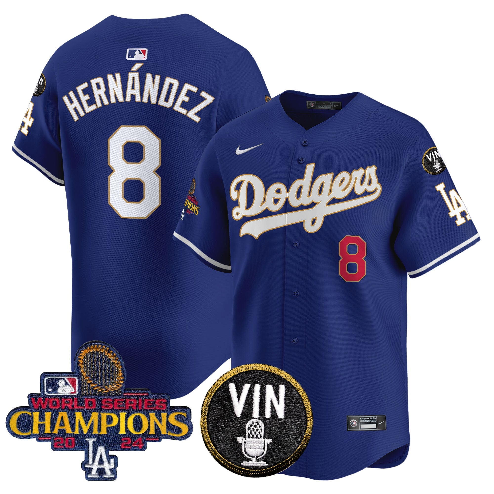 Men’s 2024 World Series Champions Gold Trim Vapor Premier Limited Jersey V3