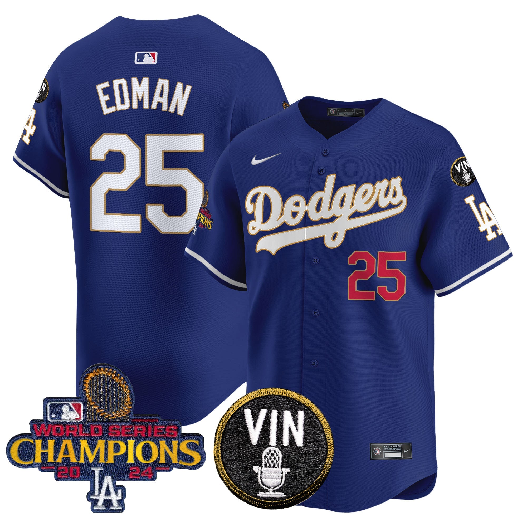 Men’s 2024 World Series Champions Gold Trim Vapor Premier Limited Jersey V3