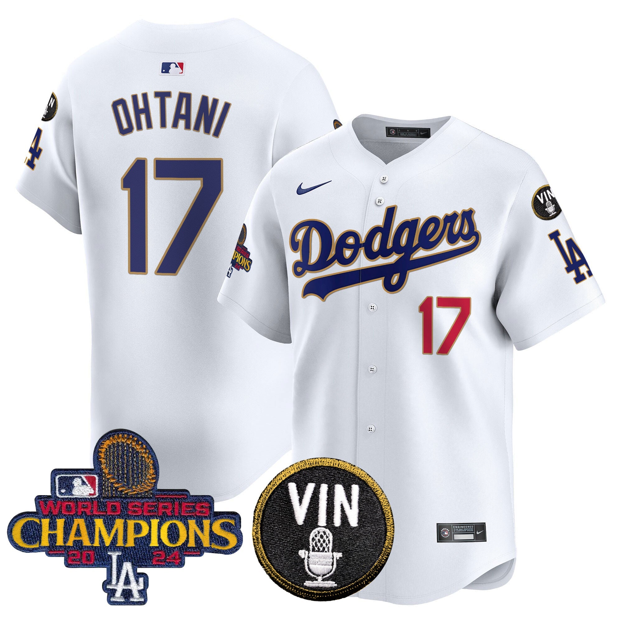 Men’s 2024 World Series Champions Gold Trim Vapor Premier Limited Jersey V3