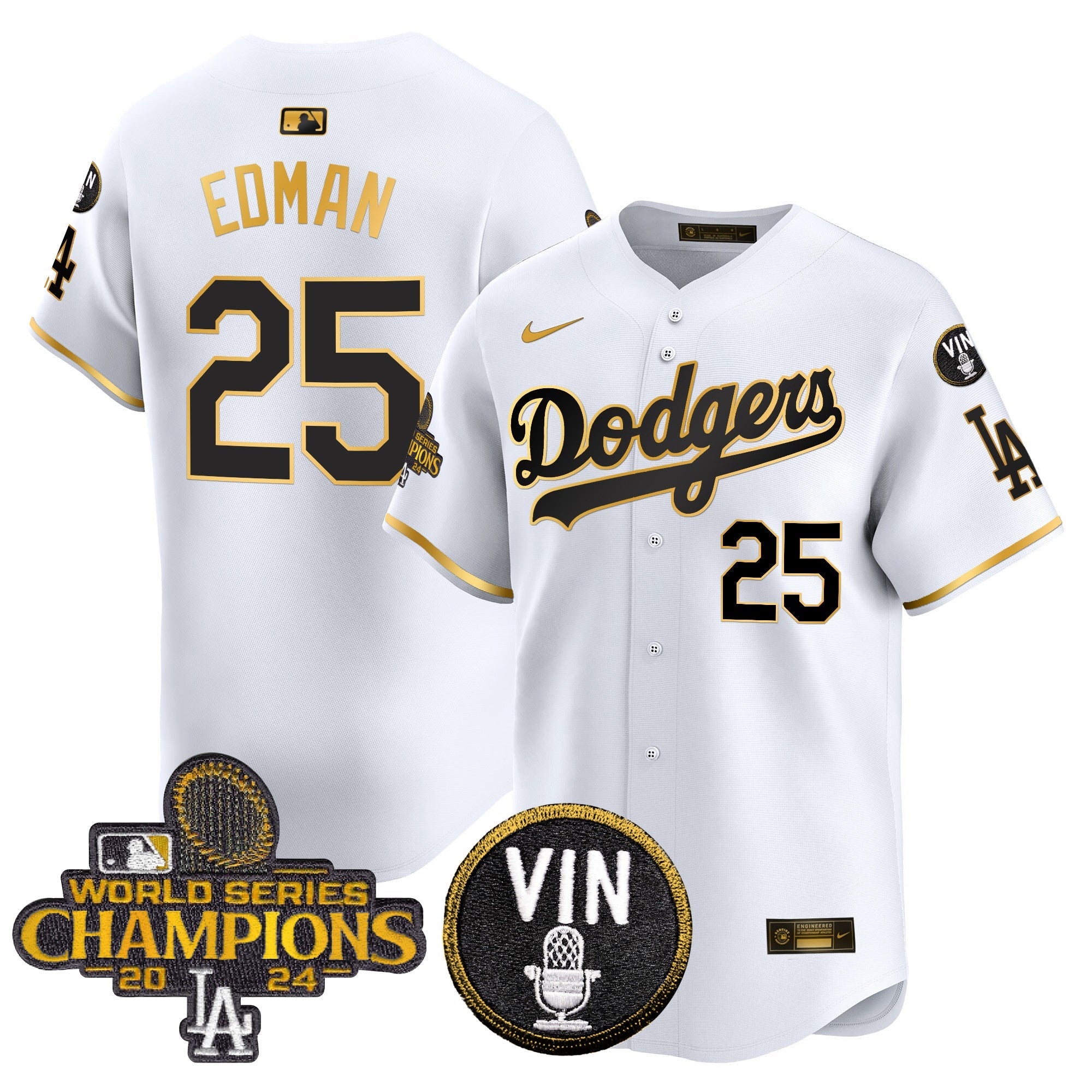 Men’s 2024 World Series Champions Gold Trim Vapor Premier Limited Jersey V3