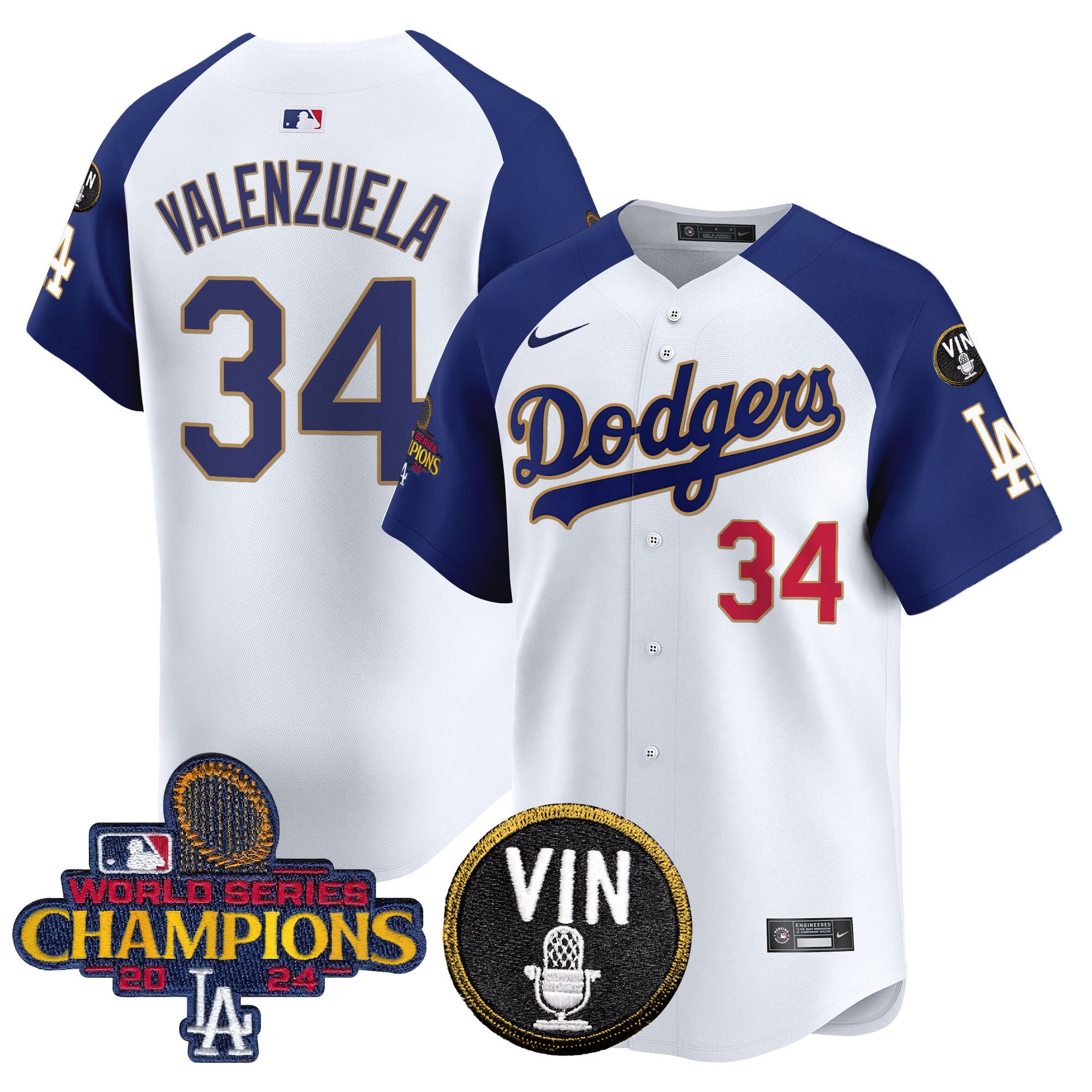 Men’s 2024 World Series Champions Gold Trim Vapor Premier Limited Jersey V3